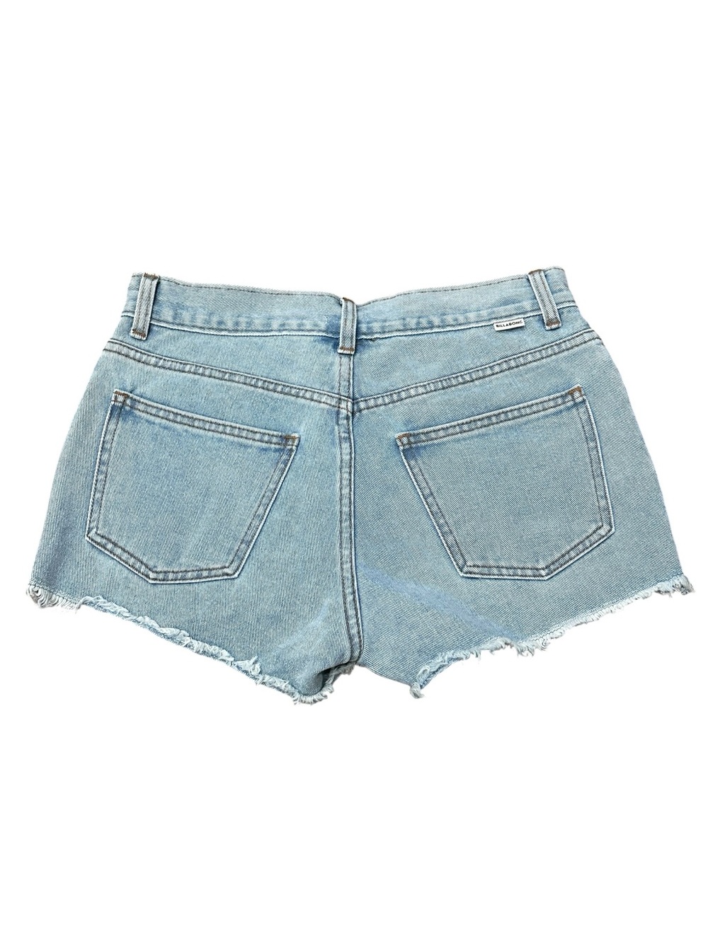 NEW Billabong Drift Away Shorts Light Wash Frayed Hem & Distressed Denim Size 25 - Picture 4 of 11